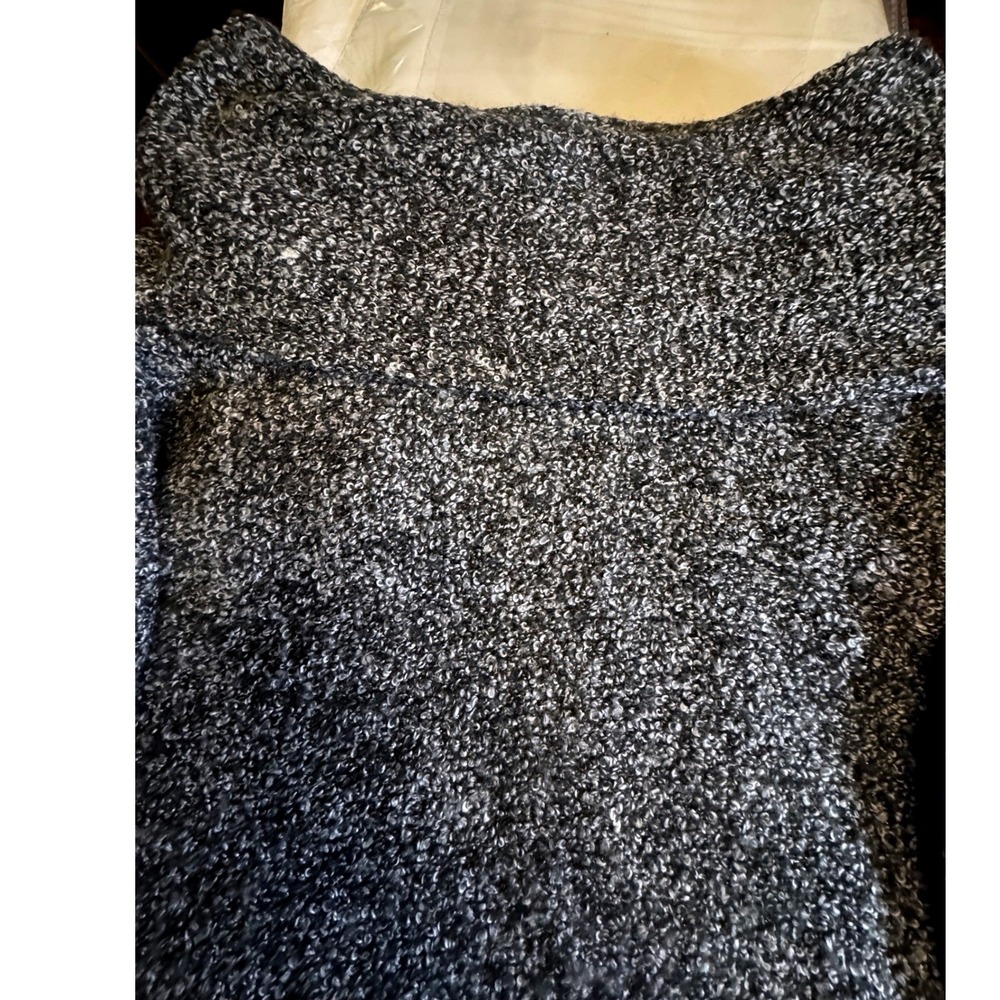 Jones New York Signature Cowl Neck Boucle Sweater Black White Marled Pullover M - Picture 4 of 7